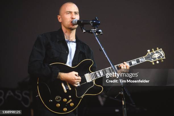 Matt Johnson of The The performs at Shoreline Amphitheatre on July 24, 1993 in Mountain View, California.