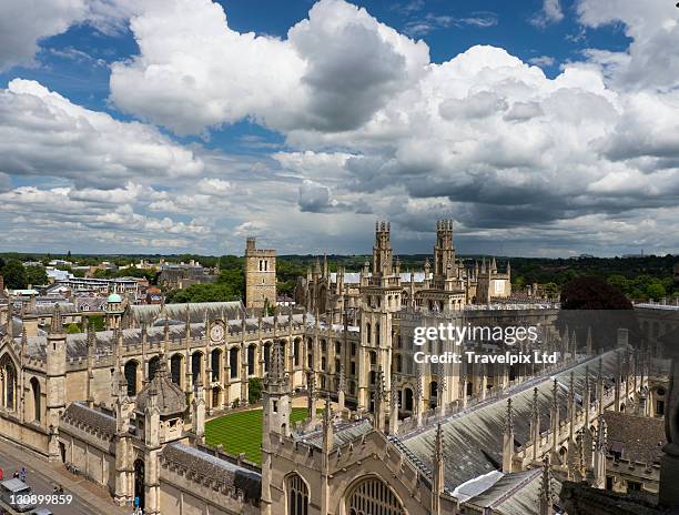 view over domes and spires of oxford,uk - oxford university stock pictures, royalty-free photos & images