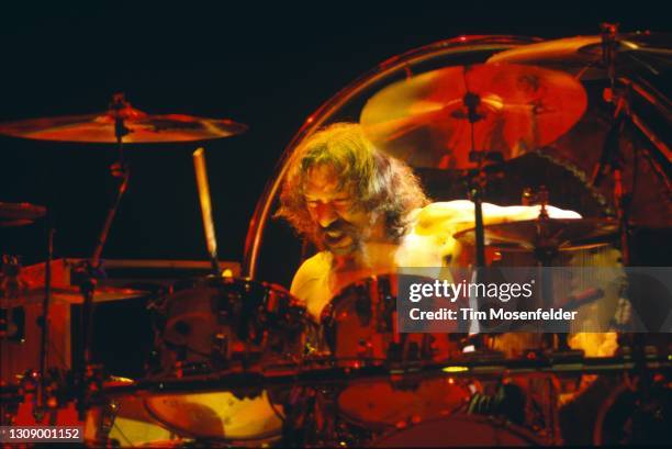 Alex Van Halen of Van Halen performs at Shoreline Amphitheatre on August 20, 2003 in Mountain View, California.