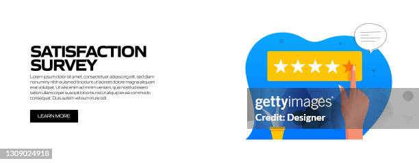 satisfaction survey concept vector illustration for website banner, advertisement and marketing material, online advertising, business presentation etc. - client appreciation stock illustrations