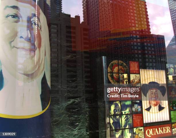 The Quaker Oats man logo in displayed in Quaker Oats Co.''s headquarters December 4, 2000 in Chicago. PepsiCo Inc. Has struck a deal to buy the...