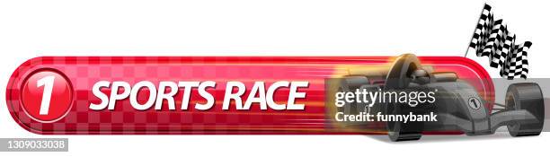 blank finish banner - race start lights stock illustrations