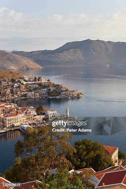 symi town, symi island, dodecanese islands, greece - symi stock pictures, royalty-free photos & images