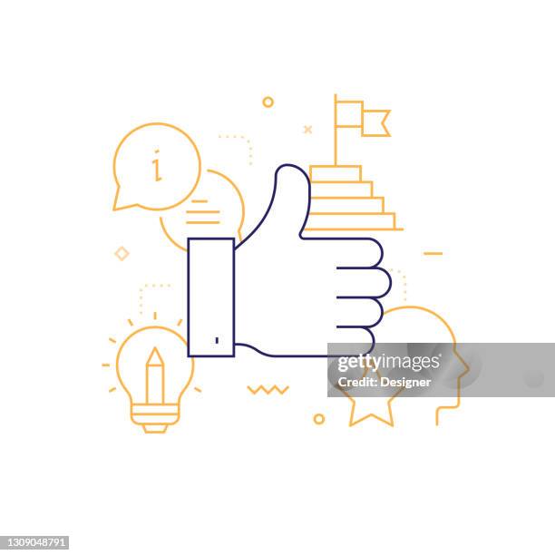 mentoring and training related line icons. outline vector symbol illustration. - teaching assistant stock illustrations