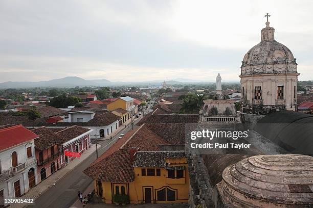 view of granada from la merced church - ニカラグア グラナダ ストックフォトと画像