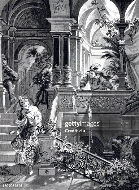 Ashputtel Aschenputtel Fairy Tale Of Brothers Grimm High-Res Vector Graphic ...