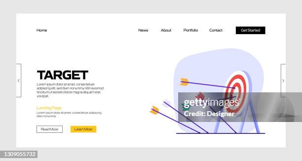 Target Site Image Target Concept Vector Illustration For Landing Page Template Website ...