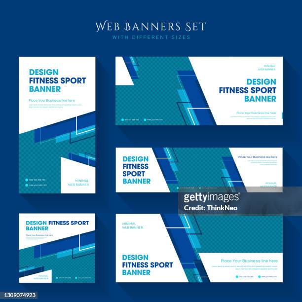 gym fitness training center social media post poster instagram story facebook cover page - wooden post stock illustrations