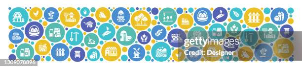 farming and agriculture related pattern design - smart farm background stock illustrations
