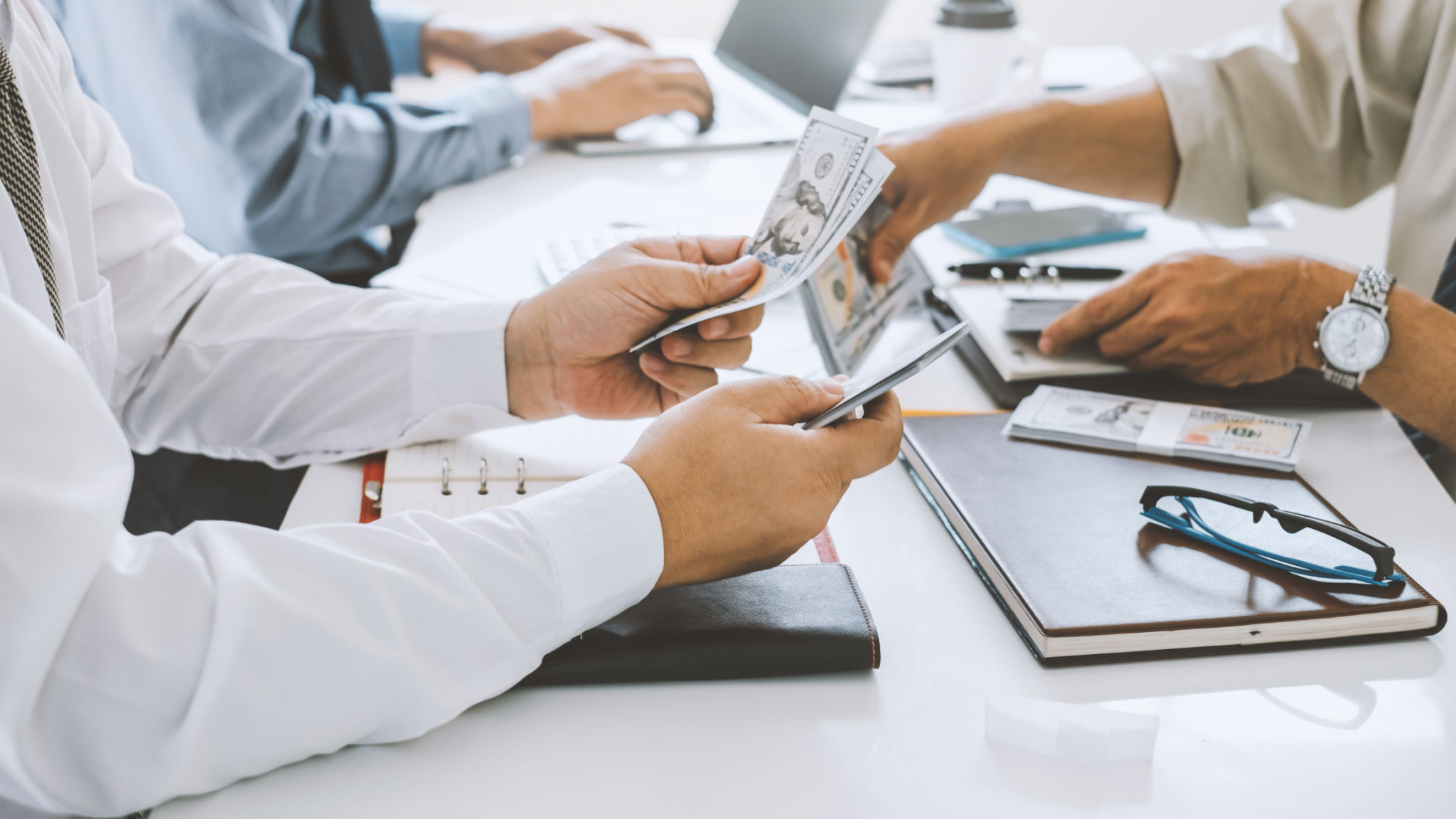 business meeting lenders