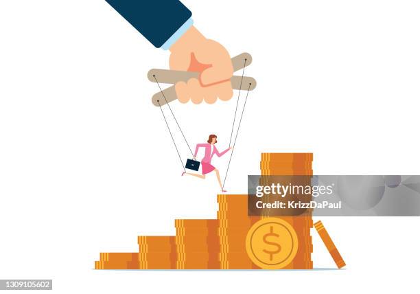 employee - puppet strings stock illustrations