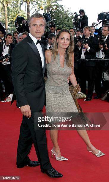 David Ginola and Coraline Ginola during 2005 Cannes Film Festival - "Star Wars: Episode III - Revenge of the Sith" Premiere in Cannes, France.