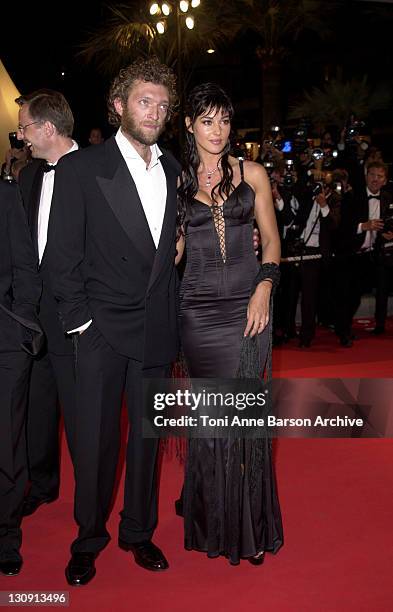 Vincent Cassel & Monica Bellucci during Cannes 2002 - "Irreversible" Premiere at Palais des Festivals in Cannes, France.