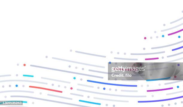 dash line abstract technology background - innovation stock illustrations
