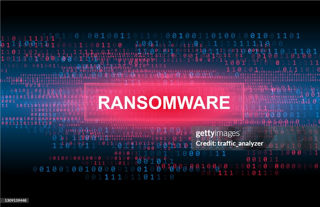 Top Ransomware Background Abstract Technical Background Ransomware High-Res Vector Graphic ...