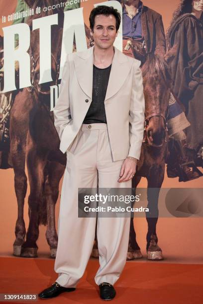 Actor Jorge Suquet attends 'Libertad' premiere at Proyecciones Cinema on March 25, 2021 in Madrid, Spain.