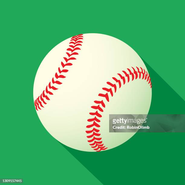 green baseball icon - baseball stock illustrations