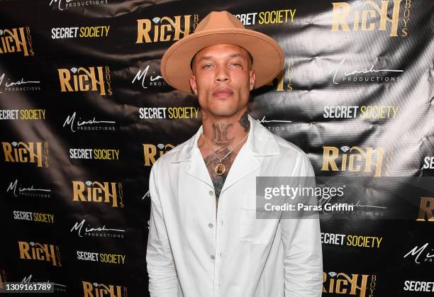 Jeremy Meeks attends the "Secret Society" Pajama Party & Movie Premiere at The West Venue on March 25, 2021 in Atlanta, Georgia.