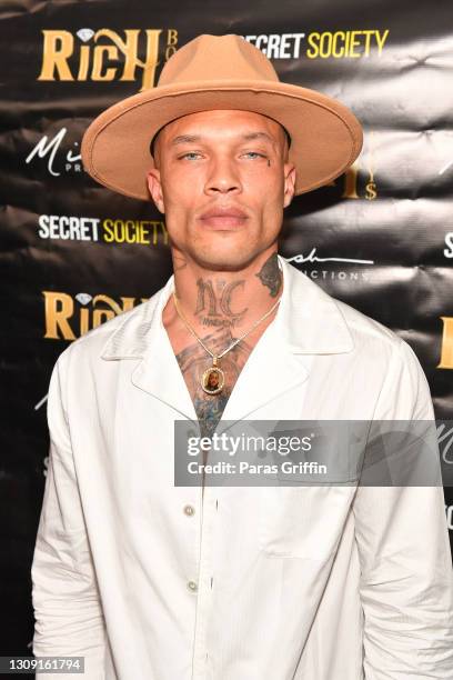 Jeremy Meeks attends the "Secret Society" Pajama Party & Movie Premiere at The West Venue on March 25, 2021 in Atlanta, Georgia.