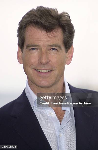 Pierce Brosnan during Cannes 2002 - James Bond - "Die Another Day" Photo Call at Noga Hilton Beach in Cannes, France.