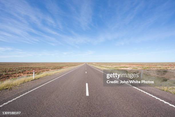 stuart highway. outback australia. woomera. south australia. - outback stock pictures, royalty-free photos & images