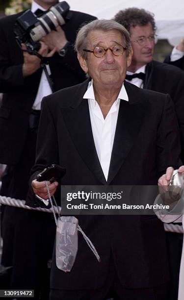 Helmut Newton during Cannes 2002 - "Ararat" Premiere at Palais des Festivals in Cannes, France.