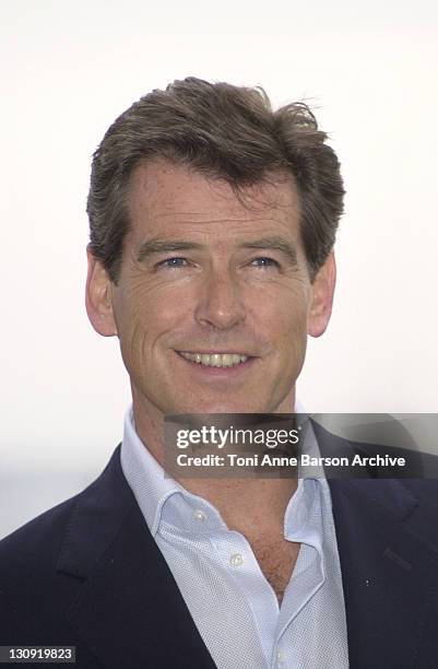 Pierce Brosnan during Cannes 2002 - James Bond - "Die Another Day" Photo Call at Noga Hilton Beach in Cannes, France.