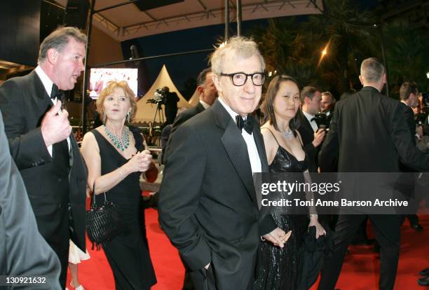 Woody Allen and Soon-Yi Previn during 2005 Cannes Film Festival - "Match Point" Premiere - Departures at Festival Du Palais in Cannes, France.