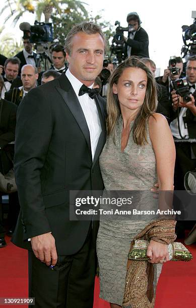 David Ginola and Coraline Ginola during 2005 Cannes Film Festival - "Star Wars: Episode III - Revenge of the Sith" Premiere in Cannes, France.