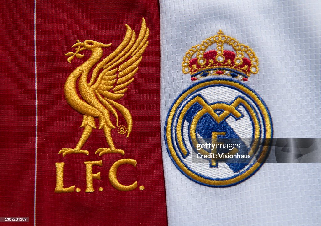 The Liverpool FC and Real Madrid Club Badges