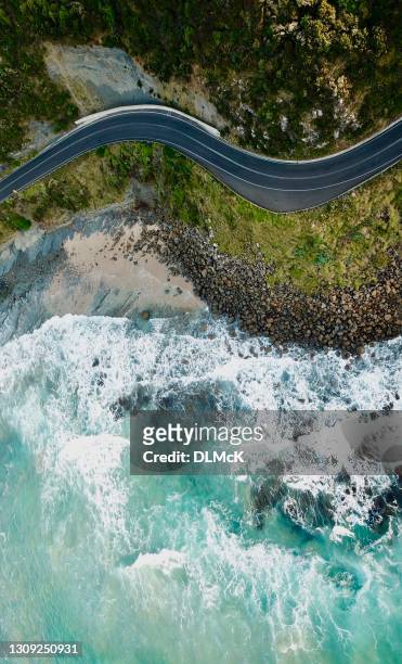 great ocean road - aerial - great ocean road stock pictures, royalty-free photos & images