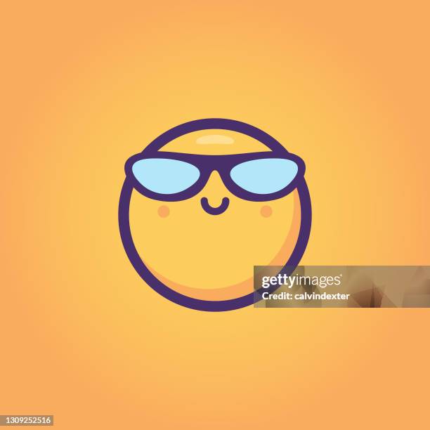 emoticon on orange background - wellness program stock illustrations