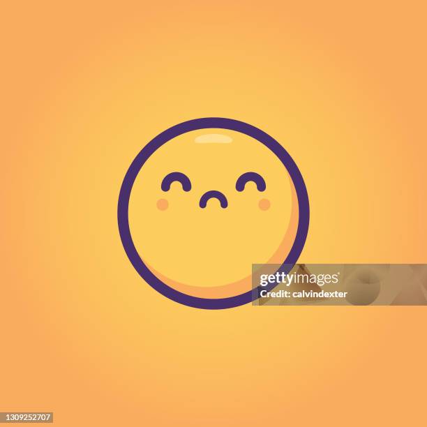 emoticon on orange background - wellness program stock illustrations