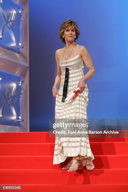 Jane Fonda during 2007 Cannes Film Festival - Palme D'Or - Ceremony at Palais des Festivals in Cannes, France.