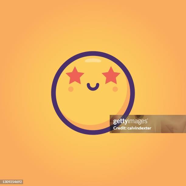 emoticon on orange background - wellness program stock illustrations