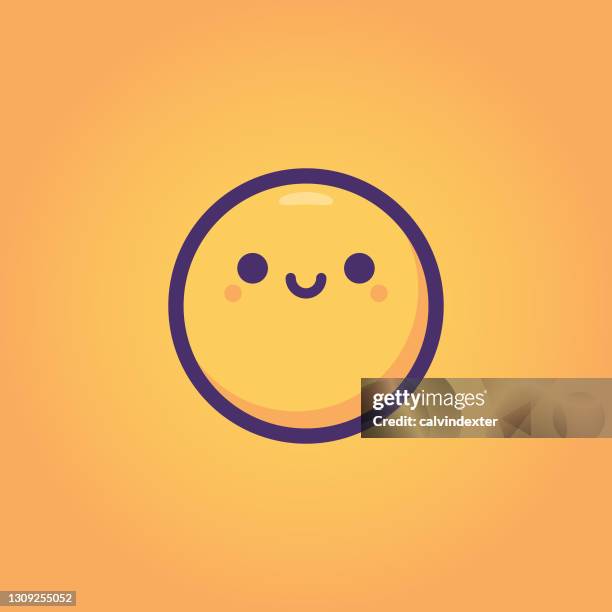 emoticon on orange background - wellness program stock illustrations