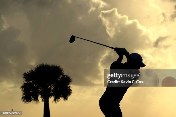 Charles Howell III plays his shot from the first tee during the second round of the Corales Puntacana Resort & Club Championship on March 26, 2021 in...