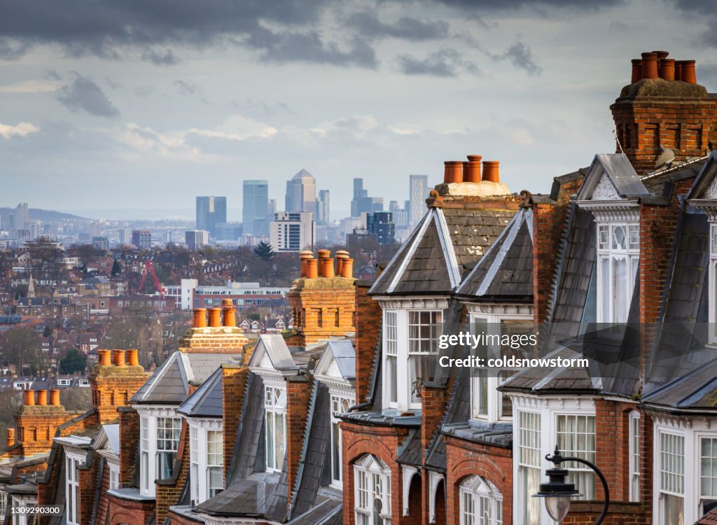 Blick über die Stadt London vom Muswell Hill