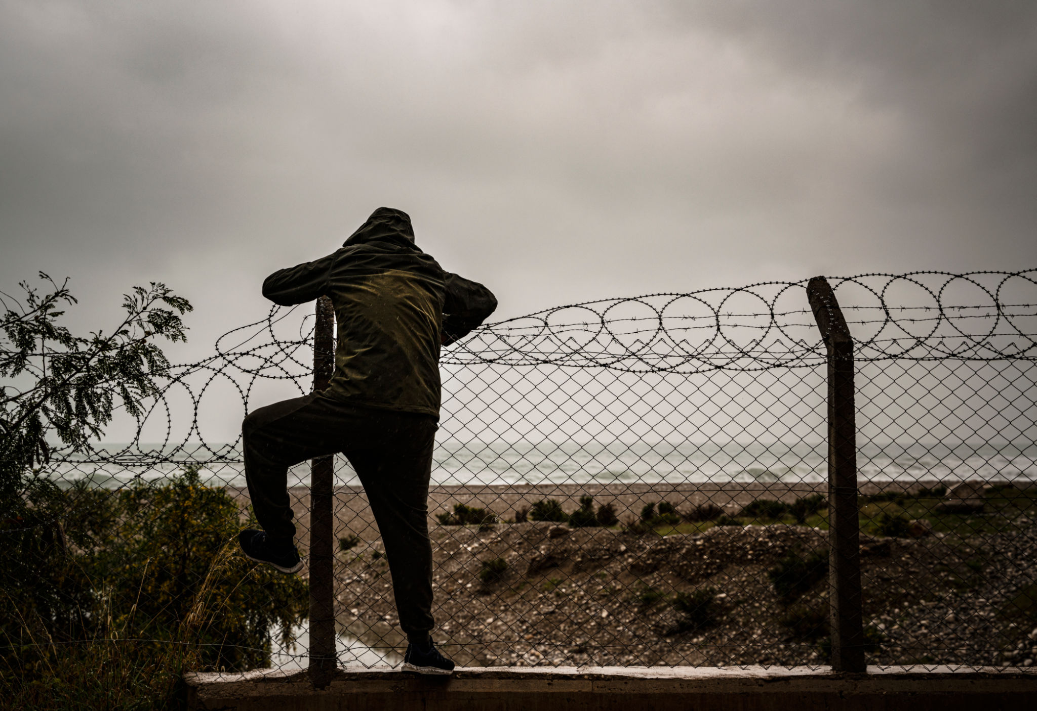 fence rain