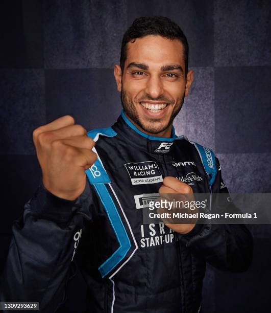 Roy Nissany of Israel and DAMS poses for a portrait at Bahrain International Circuit on March 07, 2021 in Bahrain, Bahrain.