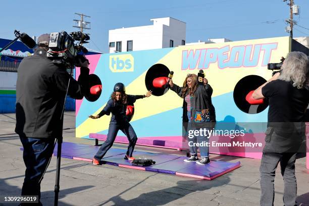 Nischelle Turner and Nicole Byer attend TBS' Wipeout Premiere Event on March 26, 2021 in Los Angeles, California. 902500