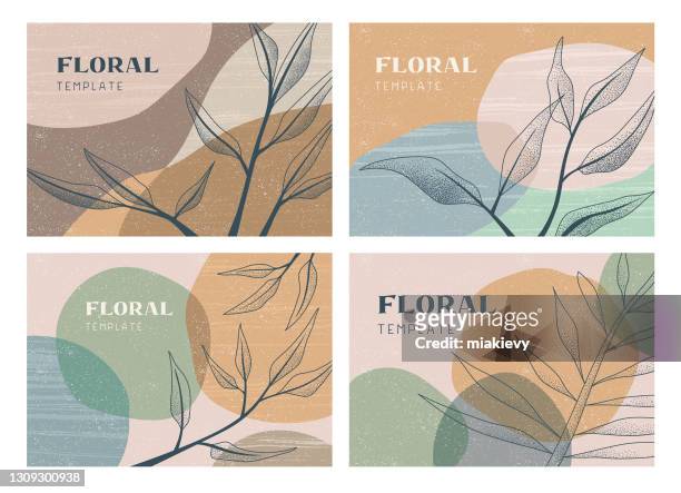 floral boho hintergründe - botany stock-grafiken, -clipart, -cartoons und -symbole