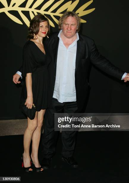 Gerard Depardieu and Clementine Igou during 2007 Cannes Film Festival - 60th Anniversary Dinner in Cannes, France.