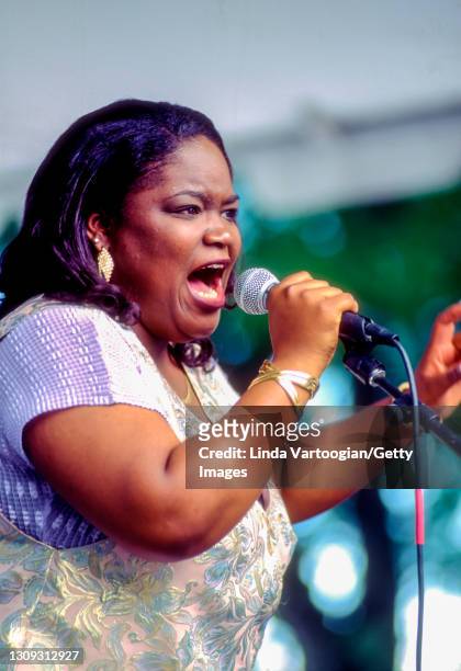 American Blues singer Shemekia Copeland performs on the Crossroads Stage at the 15th Annual Chicago Blues Festival in Grant Park, Chicago, Illinois,...