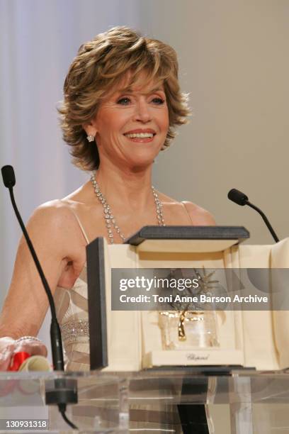 Jane Fonda during 2007 Cannes Film Festival - Palme D'Or - Ceremony at Palais des Festivals in Cannes, France.