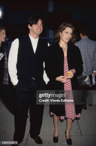 American actor Damon Welch and his sister, American model and actress Tahnee Welch attend the premiere of 'I Shot Andy Warhol', held at the Cinerama...