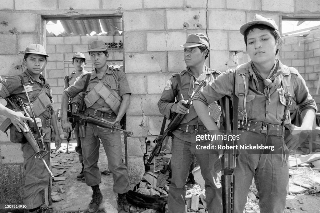 Salvadoran Army Soldiers Outside