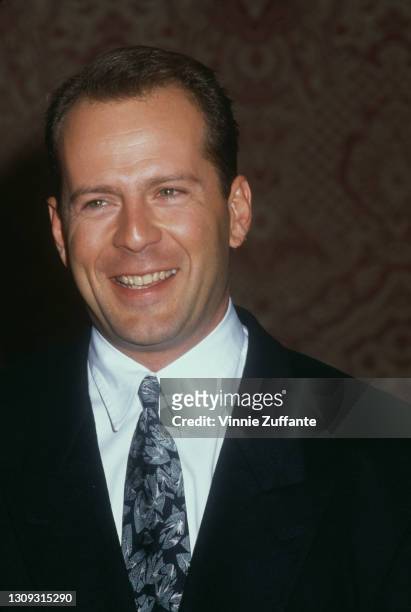 American actor Bruce Willis attends his New York Friars Club Roast, held at the Sheraton Centre in New York City, New York, 17th October 1989.