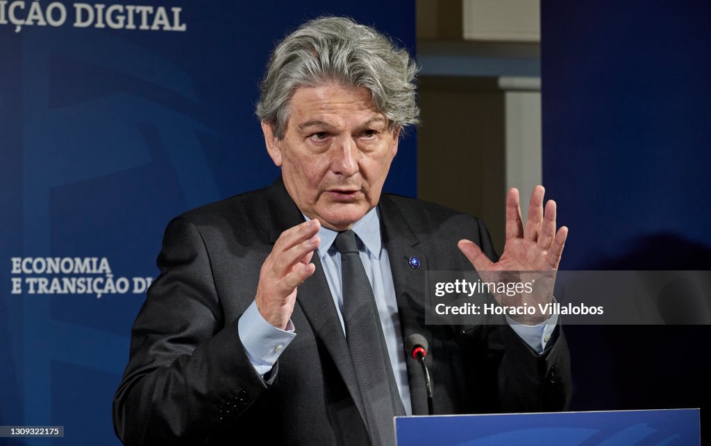 European Commissioner For The Internal Market Thierry Breton In Lisbon