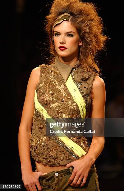 Alessandra Ambrosio during Sao Paulo Fashion Week Fall 2003 - Mareu Nitschke at Bienal Parque do Ibirapuera in Sao Paulo, SP, Brazil.